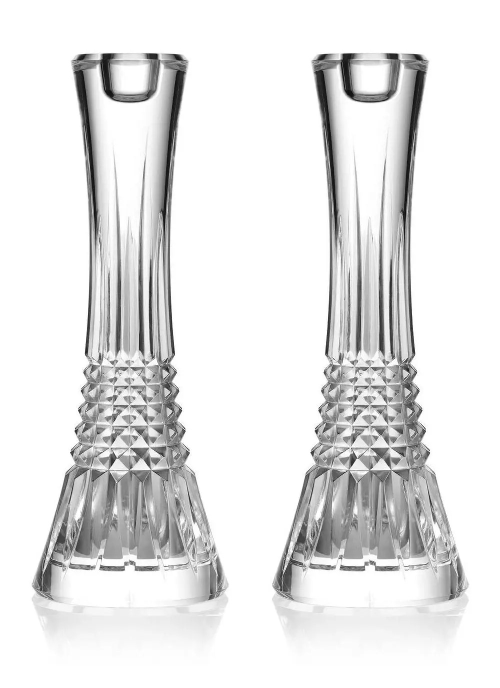 Waterford Crystal Lismore Diamond Essence Candlestick Pair (10 inches
